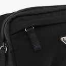 PRADA Body Bag Nylon Black Silver Auth 176176A-18