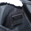 PRADA Body Bag Nylon Black Silver Auth 176176A-19