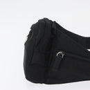 PRADA Body Bag Nylon Black Silver Auth 176176A-3