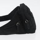 PRADA Body Bag Nylon Black Silver Auth 176176A-4