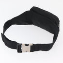 PRADA Body Bag Nylon Black Silver Auth 176176A-7