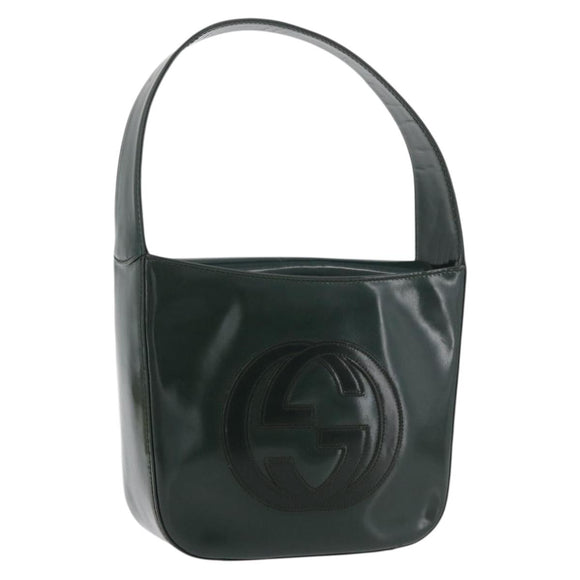 GUCCI Hand Bag Patent leather Green Silver 007 2046 2049 Auth 176177