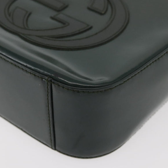 GUCCI Hand Bag Patent leather Green Silver 007 2046 2049 Auth 176177