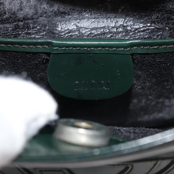 GUCCI Hand Bag Patent leather Green Silver 007 2046 2049 Auth 176177