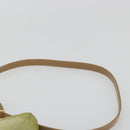Christian Dior Cannage Handtasche Nylon 2way Grün Gold Auth 176178-15