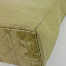 Christian Dior Cannage Handtasche Nylon 2way Grün Gold Auth 176178-9