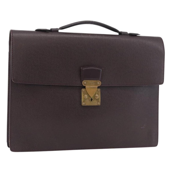 LOUIS VUITTON Taiga Serviette Kourad Business Bag Acajou M30076 LV Auth 176179