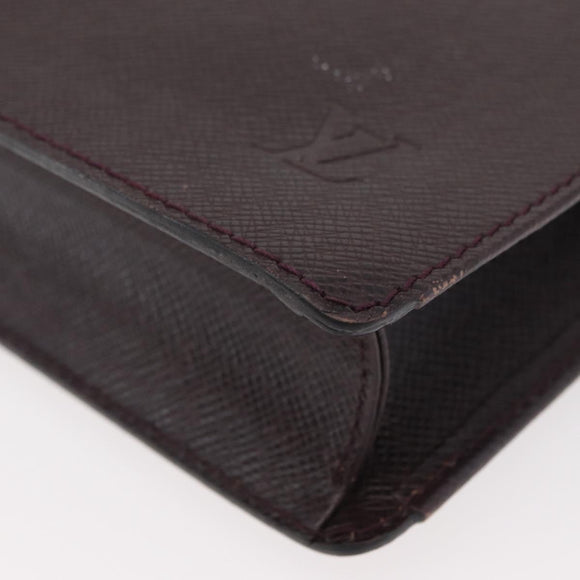 LOUIS VUITTON Taiga Serviette Kourad Business Bag Acajou M30076 LV Auth 176179