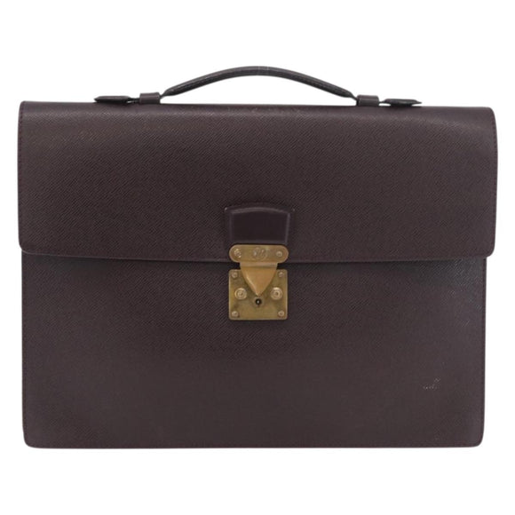 LOUIS VUITTON Taiga Serviette Kourad Business Bag Acajou M30076 LV Auth 176179
