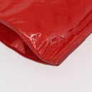 LOUIS VUITTON Monogram Vernis Stanton Tote Bag Red M91078 LV Auth 176180-10