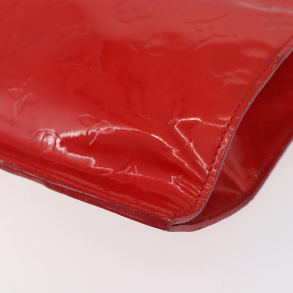 LOUIS VUITTON Monogram Vernis Stanton Tote Bag Red M91078 LV Auth 176180