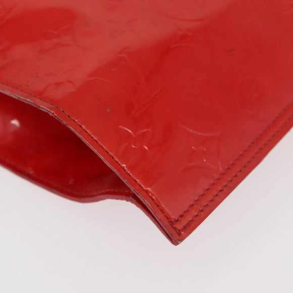 LOUIS VUITTON Monogram Vernis Stanton Tote Bag Red M91078 LV Auth 176180