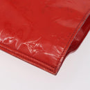 LOUIS VUITTON Monogram Vernis Stanton Tote Bag Red M91078 LV Auth 176180-13
