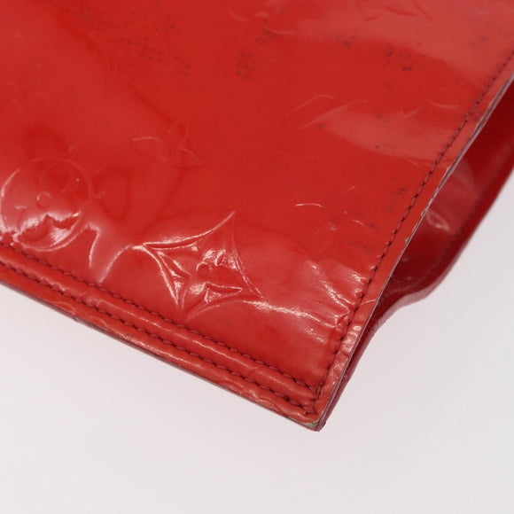 LOUIS VUITTON Monogram Vernis Stanton Tote Bag Red M91078 LV Auth 176180
