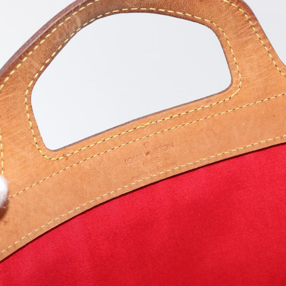 LOUIS VUITTON Monogram Vernis Stanton Tote Bag Red M91078 LV Auth 176180