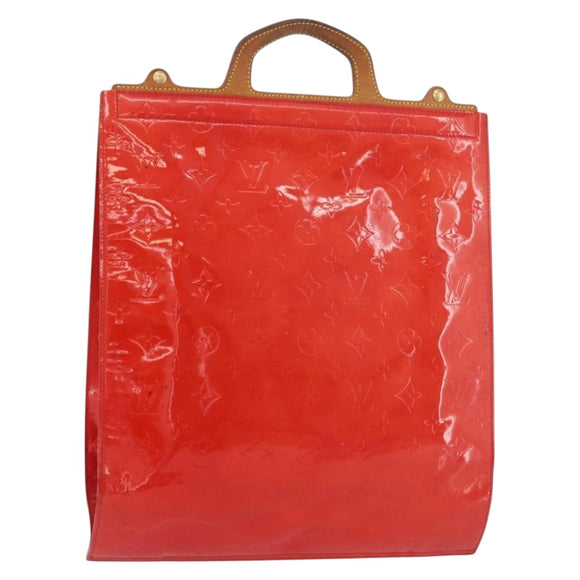 LOUIS VUITTON Monogram Vernis Stanton Tote Bag Red M91078 LV Auth 176180