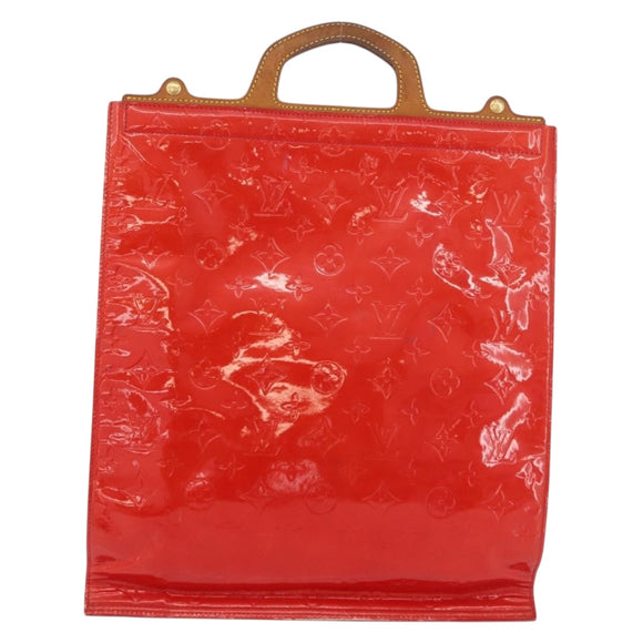 LOUIS VUITTON Monogram Vernis Stanton Tote Bag Red M91078 LV Auth 176180