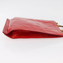 LOUIS VUITTON Monogram Vernis Stanton Tote Bag Red M91078 LV Auth 176180-4