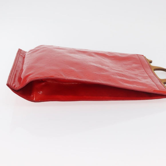 LOUIS VUITTON Monogram Vernis Stanton Tote Bag Red M91078 LV Auth 176180