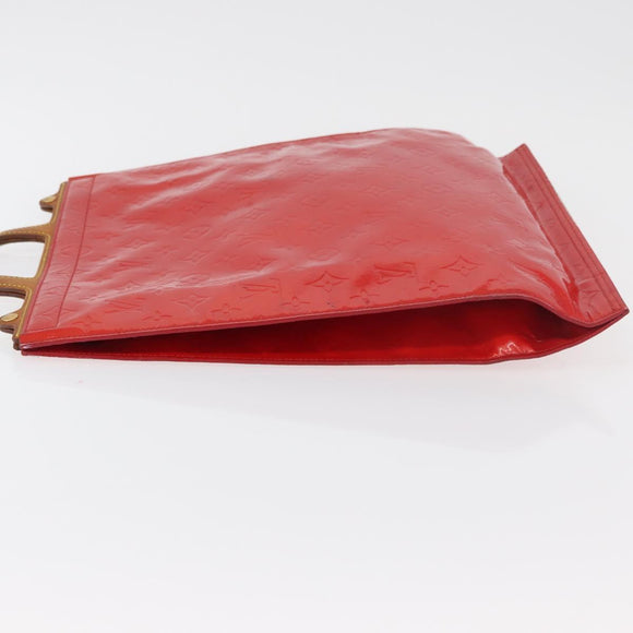 LOUIS VUITTON Monogram Vernis Stanton Tote Bag Red M91078 LV Auth 176180