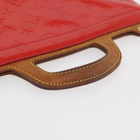 LOUIS VUITTON Monogram Vernis Stanton Tote Bag Red M91078 LV Auth 176180