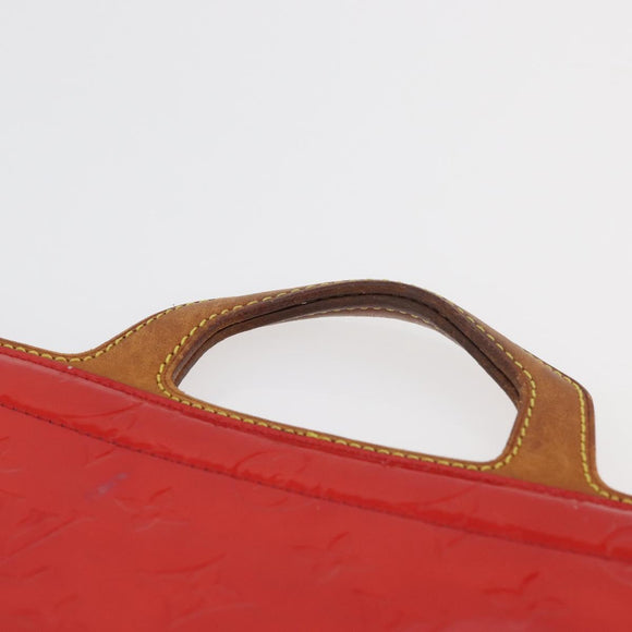 LOUIS VUITTON Monogram Vernis Stanton Tote Bag Red M91078 LV Auth 176180