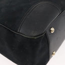 GUCCI GG Canvas Web Sherry Line Pretty Tote Bag Black Gold 163805 Auth 176182-12