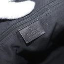 GUCCI GG Canvas Web Sherry Line Pretty Tote Bag Black Gold 163805 Auth 176182-15