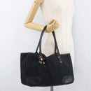 GUCCI GG Canvas Web Sherry Line Pretty Tote Bag Black Gold 163805 Auth 176182-23