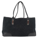 GUCCI GG Canvas Web Sherry Line Pretty Tote Bag Black Gold 163805 Auth 176182-3
