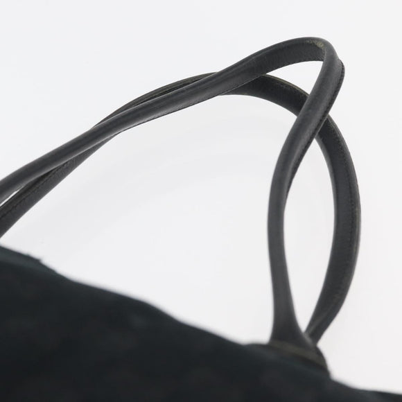 GUCCI GG Canvas Web Sherry Line Pretty Tote Bag Black Gold 163805 Auth 176182