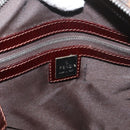 FENDI Zucca Canvas Hand Bag Brown Black Auth 176183-17