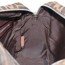 FENDI Zucca Canvas Hand Bag Brown Black Auth 176183-18