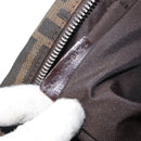 FENDI Zucca Canvas Hand Bag Brown Black Auth 176183-12