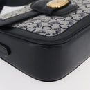 CELINE C Sulky Shoulder Bag Canvas Navy Gold Auth 176184A-9