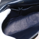 CELINE C Sulky Shoulder Bag Canvas Navy Gold Auth 176184A-11