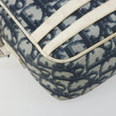 Christian Dior Trotter Canvas Shoulder Bag PVC Navy Silver Auth 176185-14