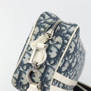 Christian Dior Trotter Canvas Shoulder Bag PVC Navy Silver Auth 176185-10