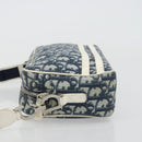 Christian Dior Trotter Canvas Shoulder Bag PVC Navy Silver Auth 176185-4