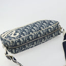 Christian Dior Trotter Canvas Shoulder Bag PVC Navy Silver Auth 176185-6