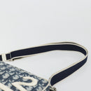 Christian Dior Trotter Canvas Shoulder Bag PVC Navy Silver Auth 176185-8