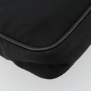 PRADA Shoulder Bag Nylon Black Gold Auth 176186A-14