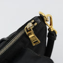 PRADA Shoulder Bag Nylon Black Gold Auth 176186A-18