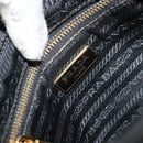 PRADA Shoulder Bag Nylon Black Gold Auth 176186A-19
