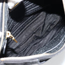 PRADA Shoulder Bag Nylon Black Gold Auth 176186A-11