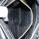 PRADA Shoulder Bag Nylon Black Gold Auth 176186A-23