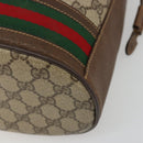 GUCCI GG Supreme Web Sherry Line Bag PVC Beige Gold 001 41 0850 Auth 176189-15