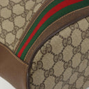 GUCCI GG Supreme Web Sherry Line Bag PVC Beige Gold 001 41 0850 Auth 176189-16