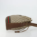 GUCCI GG Supreme Web Sherry Line Bag PVC Beige Gold 001 41 0850 Auth 176189-3