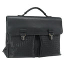 BOTTEGA VENETA INTRECCIATO Business Bag Leather Black 155172 Auth 176192-1